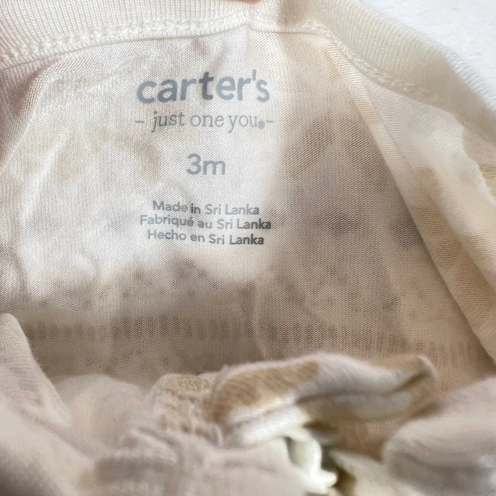 Carters Just One You Baby 3M Fair Isle Snowflake Footed Sleeper 2-Way Zip NEW